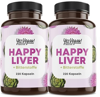 Mariendistel Artischocke Löwenzahn Cholin Komplex mit Bitterstoffen (220 Kapseln) Mariendistel Hochdosiert 80% Silymarin - mit Cholin für normale Leberfunktion