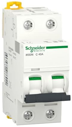 CABLEPELADO Interruptor Automático Magnetotérmico Acti9 iK60 | Normas EN 60898-1, CEI 60947-2, CEI 60529 | 6kA | 2P | CURVA C | IP20 | 40A