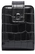 PORRASSO Etui à Rouge à Lèvres avec Miroir Femmes Mini Trousse à Maquillage Portable Sac de Rangement des Rouges à Lèvres Noir