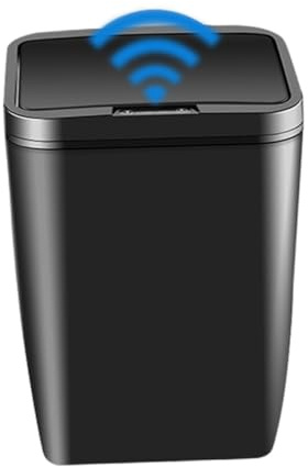 KOMBIUDA Poubelle Automatique Intelligente à Capteur Cuisine et Salle de Bain, Matériau Abs Pp, Entièrement Hermétique et Résistante la Rouille, pour Buanderies et Salons