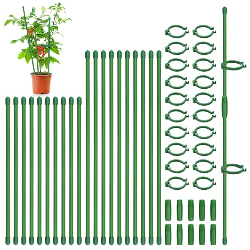 Catephe Plant Stakes, 20 Pcs Plant Sticks Stakes Support