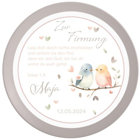 Tortenaufleger Firmung Vögel #1 Name & Datum (20cm)
