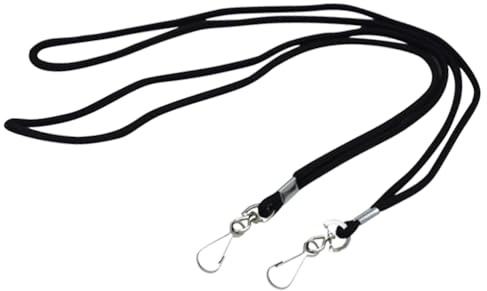 Fc'Noqgn 2PCS Cordón para el Cuello y Muñeca (45cm/18cm) con Cierre de Langosta Giratorio, Llavero y Cierre de Seguridad (Ferroso)