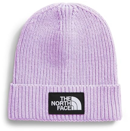 The North Face Kinder TNF Logo Box Cuffed Mütze, Lite Lilac, One Size