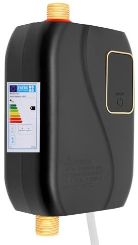 Mini calentador de agua eléctrico instantáneo 220V 3500W baño cocina lavado con pantalla LCD para ducha, baño, cocina, lavado, enchufe europeo