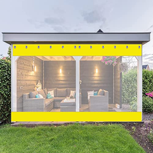 Cortina de pérgola impermeable de PVC para exteriores, toldo de lona con paneles laterales aislantes, toldo para porche, 7 x 3 m