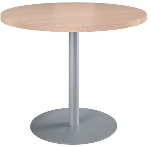 Générique Table de réunion Ronde chêne Clair Ø 100 cm - Arch (Aluminium)