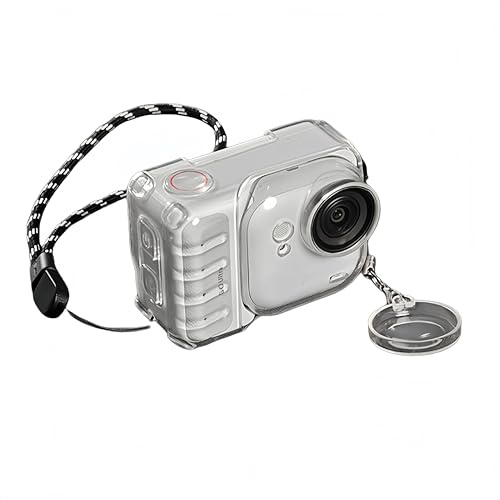 PUSOKEI Funda Protectora para 360 Go Ultra, a Prueba de Golpes y Polvo, Cubierta Transparente Lavable con Tapa de Lente y Cordón para una Protección Completa. (Claro)