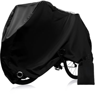 Copertura Bicicletta Impermeabile per Wilier Urta SLR 2022-2026 210D Oxford Telo Copribici da Esterno Antivento Pioggia con Foro Antifurto e Borsa,Blackstyle