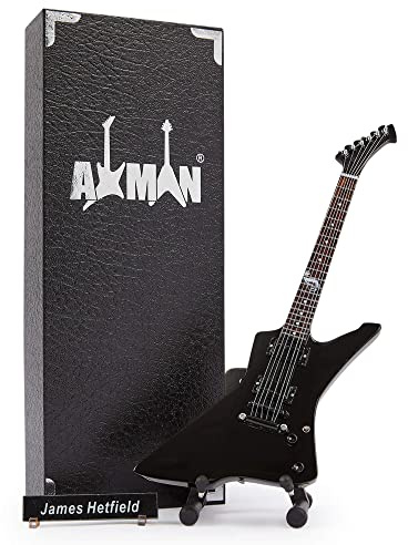 James Hetfield (Metallica) - Guitarra en miniatura - Regalos musicales - Adorno hecho a mano