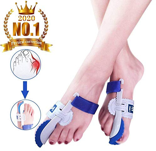 Paire de coussinets de correction avec attelle pour hallux valgus et oignon - Soulagement de la douleur et correction pour une utilisation la nuit - Kemei