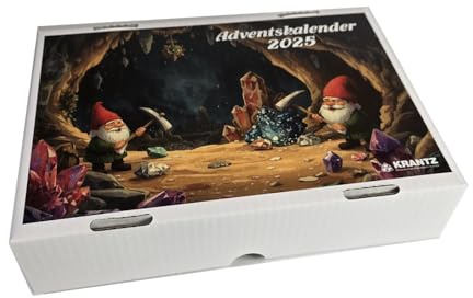 Mineralien - Adventskalender mit Edelsteinen und Kristallen für Sammler und Kinder - Version 2025 - ohne Plastik mit Begleitheft
