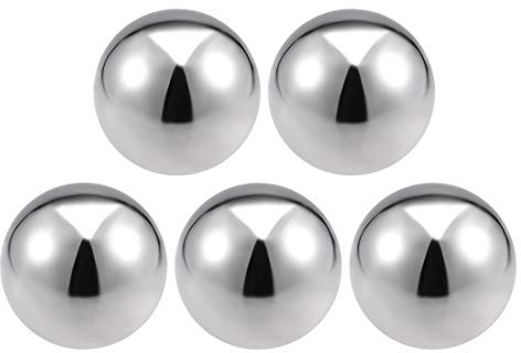 sourcing map 5Stk. 304 Edelstahl hohl Kappe Kugel Ball für Geländer Treppe Spindel Pfosten 80mm Durchmesser