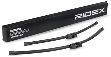RIDEX Escobilla Limpiaparabrisas Juego de 2 Escobillas con spoiler Delante | Tipo de escobilla: Escobilla con hoja plana Sin marco | Longitud 1: 650mm | Longitud 2: 550mm 298W0265