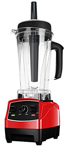 QREZ Batidora Licuadora De Vaso Profesional, Batidora Smoothie 2200W Y 6 Hojas De Acero Inoxidable Y 2 litros Jarra 30800 U/Min, Sin BPA,Rojo