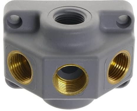 Druckluftverteiler VDK 34-G (10 St.) 4 x G 1/2 Endverteilerdose Kunststoff Grau