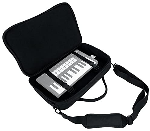 Rockville MCB16 Durable Gig Bag Case for DJ/MIDI/Keyboard Controllers up to 16 x 10.5 x 3 Inches, Padded Protection, Adjustable Strap, Accessory Pocket, Perfect for Musicians and DJs