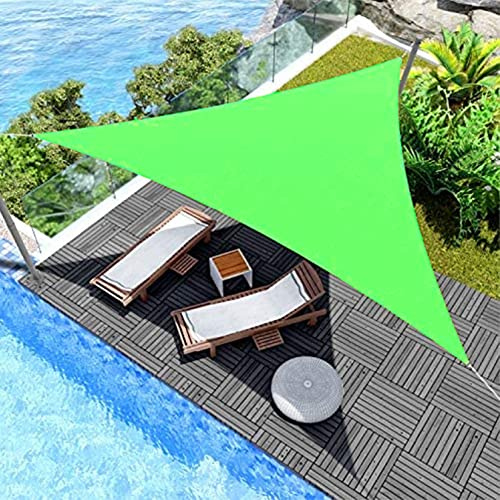 Tenda a Vela Triangolare 1.5x1.5x1.5m Antivento Impermeabile Protezione Raggi UV Vela Ombreggiante Tenda Parasole con Kit di Fissaggio per Esterni, Cortile, Giardino, Verde