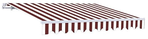 Leudus 3x2,5m Stabile Aluminium Manuelle Gelenkarmmarkise mit Kubel,Anti-UV und wasserabweisend SP1105(SPD019)