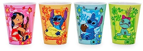 Disney Lilo & Stitch Tropical 2-Ounce Plastic Mini Cups | Set of 4