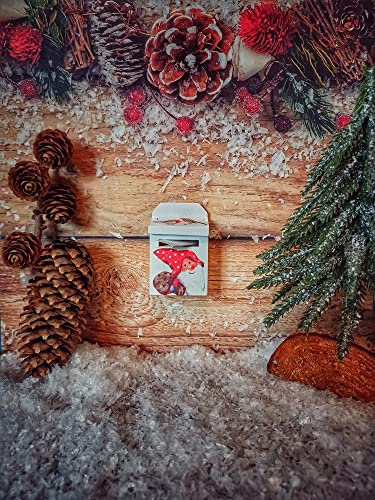 Wichteltür Wichtelzubehör Wichtel Briefkasten Miniatur aus Holz mit Briefschlitz und Klappe zum Öffnen, Maßstab 1:12