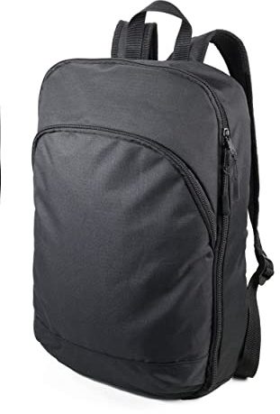 TROIKA Transform Pack - RUC05/BK - Organizer-Etui und faltbarer Rucksack – mit vielen Stecktaschen und Netztaschen für Zubehör (Every Day Carry) – Polyester – schwarz