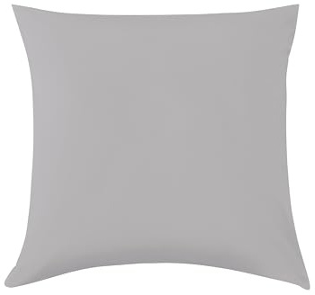 Homesty Premium Kopfkissenbezüge 80x80 cm – 100% Baumwolle Kissenbezüge Öko Tex mit Metal Reißverschluss Grau weich & atmungsaktiv