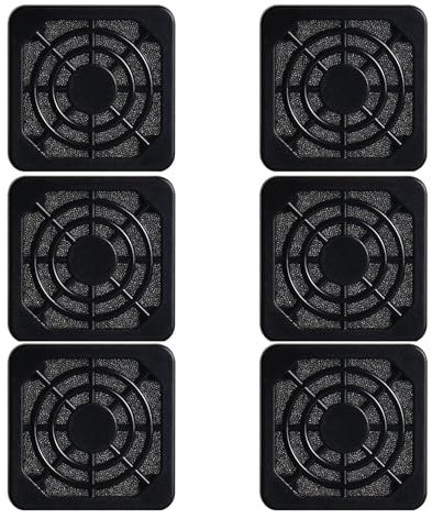 SQXBK 6PCS Cooling Ventilator Fan Filter Dust Cover Black 40MM Fan Cooling Fan for Computer Case Fan Dirt Filtration