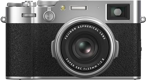 Fujifilm X100VI Fotocamera Digitale Compatta 40Mp, Sensore X-Trans CMOS 5 HR, IBIS, Obbiettivo 23mmf2, Filmati 6.2K 30P, Mirino Ibrido, Schermo LCD 3 Touch Orientabile, Argento
