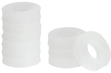 sourcing map Lot de 10 joints en silicone, 12 mm de diamètre extérieur 6 mm ID 3 mm de largeur pour pommeau de douche, tuyau d'eau, robinet, tuyauterie de plomberie, blanc