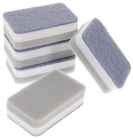 Parliky 15pcs Sponges for Home Cleaning Reversible Scouring Pads Dishwasher Sponge Hob Cleaner Kitchen Scouring Pad