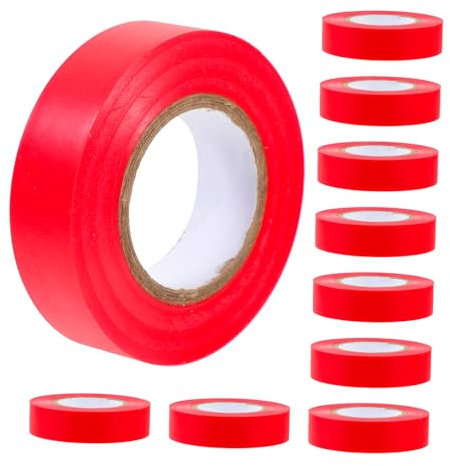 CANIGHT 10piezas Cinta Aislante Eléctrica Cinta De Electricista y Resistente Para Reparación De Cables y Protección Térmica Uso Interior y Exterior