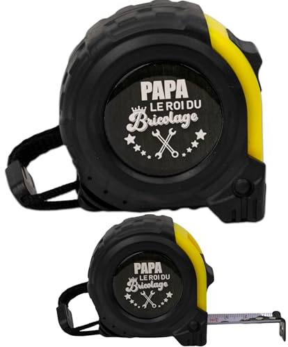 ERNESTINE - Mètre ruban je t'aime papa - cadeau fête des pères et fête des grands pères - cadeau papa accessoire homme - mètre pliant personnalisable famille - cadeau homme anniversaire Noël naissance