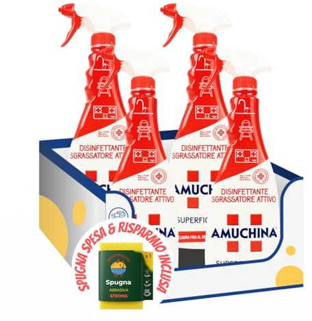 Spray Sgrassatore Igienizzante Superfici 750 ml kit con Spugna Brandizzata SPESA & RISPARMIO Inclusa – Variazioni 4/8/12 Pezzi – Pulizia Profonda Cucina & Casa (4)