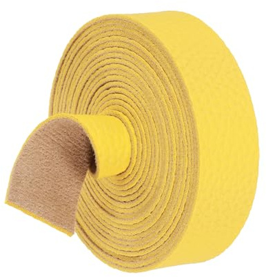 sourcing map Correa de piel sintética, 1 pulgada de ancho x 98 pulgadas de largo, rollo de correa de cuero granulado para proyectos de manualidades, collares de mascotas, cuerdas de tracción, correas