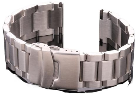 HMFANG Klockarmband I Rostfritt Stål Kvinnor Män Metall Klockarmband Länkarmband 18 Mm 20 Mm 22 Mm 24 Mm Tillbehör Silver Rose Guld Svart(Silver,18mm)