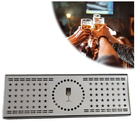 Stainless Steel Beer Tap Drip Tray Mount Drip Pan for Kegerator Accessories No Drain Design Perfect for Home Bar Clubs & Cafes 370x130x30mm