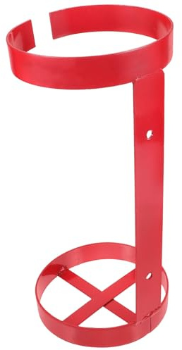 BUGUUYO Support Mural Métallique pour Extincteur 5-6 Kg Double Anneau en Fer Fixation Stable pour Bateau et Voiture Support d'Extincteur Compact et Sécurisé Montage Mural Robuste