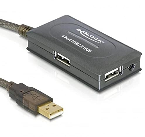 Delock USB Verlängerungskabel (4-Port Hub, USB 2.0, 10m)