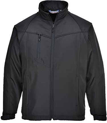 Portwest Oregon Men's Softshell Jacket (3L), Size: L, Colour: Black, TK40BKRL