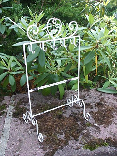 Dekoständer, Utensilienhalter, Tischdekoration, Eisen, Shabby-weiß