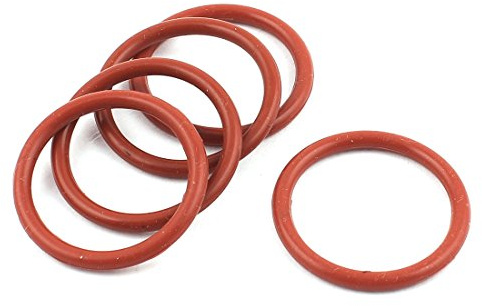 sourcing map 5 Stk Gummi 33 mm x 27 mm x 3 mm Öl Dichtung O Ringe rot de