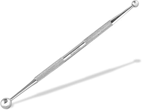 Massagestift Massagestab Edelstahl Rostfrei Stift mit Kugelenden Ø 6/9 mm | Massagestäbchen Punktsucher zur Entspannung und Massage 15 cm