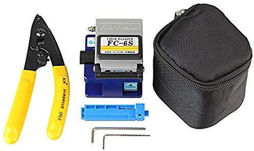 AUA Outil à fibre optique 3 en 1 FTTH Kits d'outils en fibre optique Découpe de fibre et Couteau de fibre FC-6S