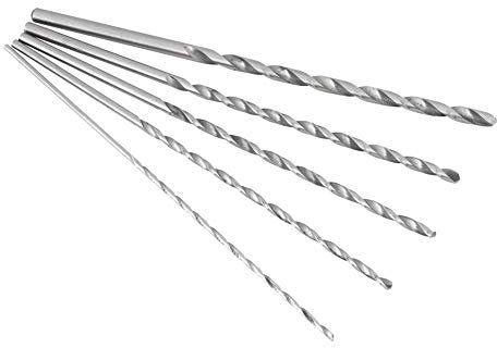 Twist Drill, Extra Long High-Speed Steel Straight Shank Twist Drill Bit Tool 2-5mm for Wood Tile Concrete Brick Glass Plastic