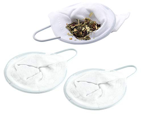 Westmark Filets à Thé, 3 pièces, Ø 9 cm, pour 4 Tasses chacun, Coton, Blanc, 153122E3