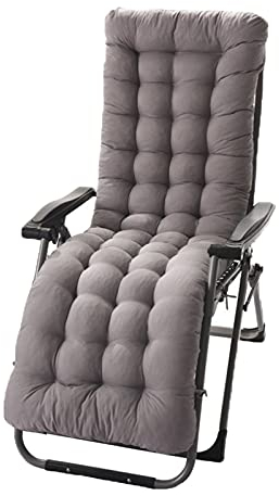 AMOOM Sonnenliegen-Kissen, 155 x 48 x 8 cm, kissen für Gartenliegen, dicke Stuhlauflage für drauÃŸen, Garten, Terrasse, Strand, hohe Rückenlehne (ohne Stühle)