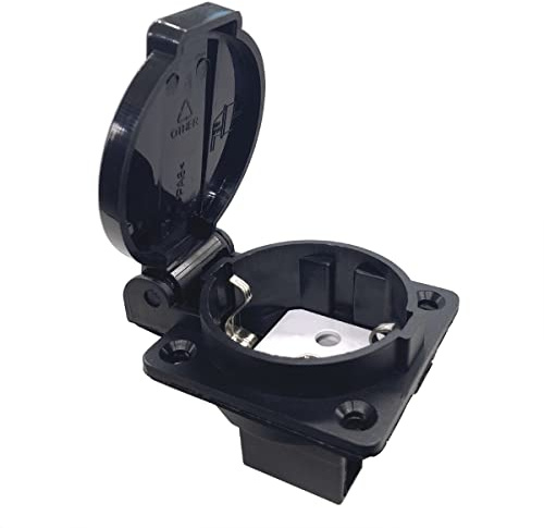 Prise Européenne étanche IP44 pour Prise de Type E/F, Prise Industrielle Allemande/Française étanche à la poussière avec Couvercle pour onduleur de Voiture, équipement électrique (1 Pièce)