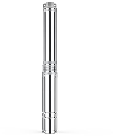 PUMPMAN 1 HP Deep Well Submersible Pump, 3450 RPM, 110V/60Hz, 26.4 GPM, 246 Ft Head, 4'' Deep Stainless Steel Water Pumps for for Irrigation, Home, Industrial, IP68 Waterproof