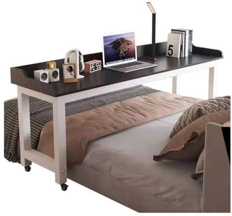 Überbetttisch Überbetttisch mit Rollen, mobiler Mehrzweck-Laptop-Computertisch, Einzel-, Doppel- und Kingsize-Betttisch für Zuhause und Krankenhaus (Size : 180x60x80cm)